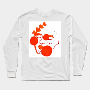 Orange Face Long Sleeve T-Shirt